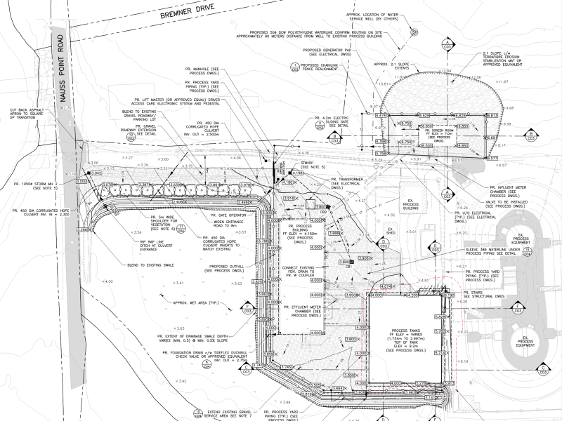 Specs for wastewater treatment plant