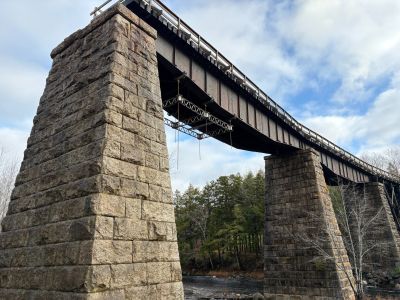 train bridge stone piers