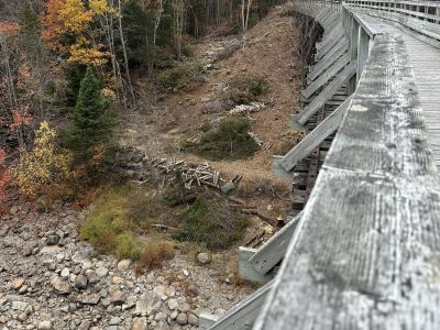 clearing around a bridge abutment