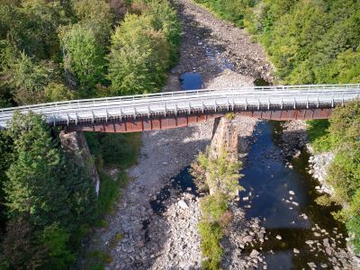 aerial view of Gold River Trail Bridge
